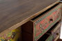 GINER Y COLOMER Commode en bois de manguier naturel et multicolore